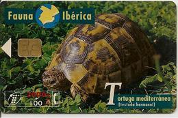 CARTE-PUCE-ESPAGNE-2000Pst-TORTUE-Mediterranée-TBE - Turtles