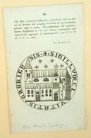 Sceau De La Ville Groningen (NL)/ Stadszegel Groningen/ Town Seal Groningen (NL) 1843 - Lithographies