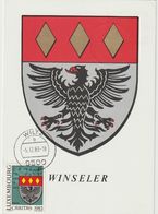 Carte Maximum LUXEMBOURG N°Yvert 1036 (ARMOIRIES WINSELER) Obl Sp Wiltz 1983 - 1934-1951