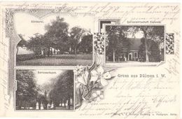 DÜLMEN Westfalen Garten Wirtschaft Seewald Gärtnerei Anlagen Mit Grazien Jugendstil Rahmung 23.8.1904 Gelaufen - Dülmen
