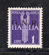 RSI227 - GNR 1944 , Posta Aerea 1 Lira Integro  ***  MNH - Luchtpost