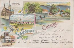 68 - CERNAY - LITHO - 4 VUES - Cernay