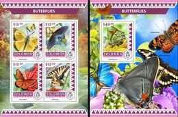 Salomon 2016, Animals, Butterflies III, 4val In BF +BF - Isole Salomone (1978-...)