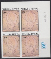 WALLIS & FUTUNA (1984) Homage To Jean Cocteau. Imperforate Corner Block Of 4. Scott No C133, Yvert No PA136. - Imperforates, Proofs & Errors