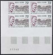 NEW CALEDONIA (1988) Georges Baudoux. Imperforate Corner Block Of 4. Scott No 603, Yvert No 564. - Verzamelingen & Reeksen