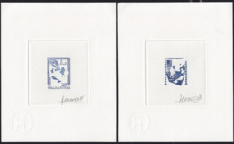 WALLIS & FUTUNA (2009) Map Of Islands. Hand Holding Letter. Pair Of Die Proofs (positive & Negative). Scott No 679 - Imperforates, Proofs & Errors