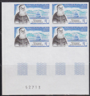 WALLIS & FUTUNA (1987) Monseigneur Battallon. Imperforate Corner Block Of 4. Scott No C155, Yvert No PA158. - Non Dentelés, épreuves & Variétés