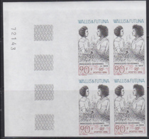 WALLIS & FUTUNA (1994) Princesses Ouveenes. Imperforate Corner Block Of 4. Scott No 454, Yvert No 462. - Imperforates, Proofs & Errors