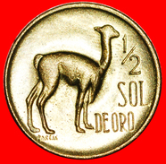 · VICUGNA: PERU ★ 1/2 SOL DE ORO 1970 MINT LUSTER! LOW START ★ NO RESERVE! - Perú