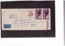 653  -      REGISTERED AIR MAIL COVER WITH INTERESTING POSTAGE - Storia Postale