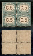 1897 - 5 Cent (1) In Quartina - Gomma Integra - Ottimamente Centrati (240++) - Other & Unclassified