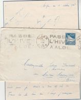Algérie Lettre Cachet Flamme Krag PASSEZ L ' HIVER A ALGER 4/10/1928 à Masnau Massuguies Tarn Cachet Perlé - Storia Postale