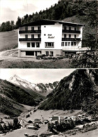 Hotel Bristol Samnaun - 2 Bilder - Werbekarte Mit Mittelfalz (a) - Samnaun