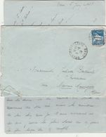 Algérie Lettre Cachet Manuel Préfecture ORAN 5/8/1928 à Masnau Massuguies Cachet Perlé - Storia Postale