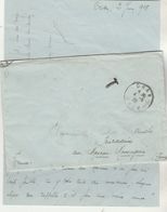 Algérie Lettre Non Affranchie Cachet T Taxe ( Non Taxée ) Cachet Manuel ORAN 4/6/1928 à Masnau Massuguies Cachet Perlé - Lettres & Documents