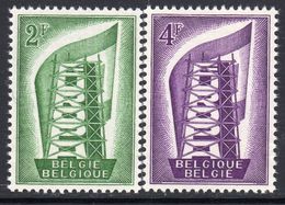 Belgium 1956 Europa CEPT Set Of 2, Lightly Hinged Mint (A) - 1956