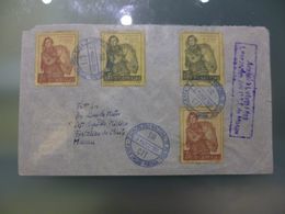 MACAU - MARCOFILIA - AUXILIAI À LUTUOSA DOS EMPREGADOS DOS CTT DE MACAU (MARCA A VIOLETA) - Cartas & Documentos