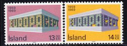 Iceland 1969 Europa CEPT Set Of 2, MNH (A) - 1969