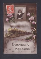 Souvenir De Pont Maugis (08) ( Fantaisie Train Fillette Et Mouchoir  42356) - Other Municipalities