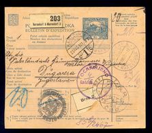 CZECHOSLOKAVIA/CROATIA - Parcel Card Sent From Varnsdorf 3-Waensdorf 3 Via Brno To Karlovac 1921, Where It Is Gone Throu - Altri & Non Classificati