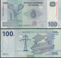 Kongo (Kinshasa) Pick-number: 98b Uncirculated 2013 100 Francs - Ohne Zuordnung