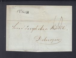 Ungarn Faltbrief 1842 Pesth Nach Debreczen - ...-1867 Vorphilatelie