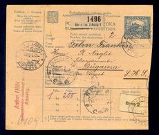 CZECHOSLOVAKIA/CROATIA - Parcel Card Sent From Usti N. Labem Via Brno And Wien To Dugaresa 1921. - Autres & Non Classés