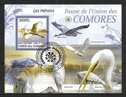 COMORES 2009 HERONS  YVERT  N°B212 OBLITERE - Cigognes & échassiers