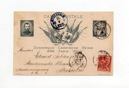 !!! PSEUDO ENTIER POSTAL 10 C SAGE FELIX FAURE ET TSAR NICOLAS II,  DE 1901 POUR L'ALLEMAGNE - Pseudo-entiers Privés