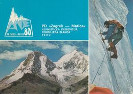 Mountaineering Rock Climbing Expedition Cordillera Blanca Peru Original Postcard - Klimmen