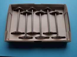 BESTEK / MESSENLEGGERS ( GERO - ZILMETA > N° 581 ) 6 Stuks / Pcs. ( Boite / Box In Carton ) Art Deco Motief ! - Silverware