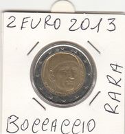 2 EURO ITALIA MONETA RARA BOCCACCIO GIOVANNI 1313 - ANNO 2013 -  LEGGI - Herdenking