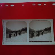 PHOTO STEREO CHAMONIX TRAVERSEE DU GLACIER DES BOSSONS - Photos Stéréoscopiques