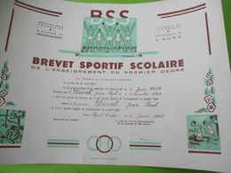 Brevet Sportif  Scolaire/Académie De CAEN/ Département De L'Eure//Duval JP/Saint André /1959   DIP241 - Diploma & School Reports