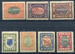 NORDINGERMANLAND 1920 Pictorial Definitive Set Of 7 LHM / *.  Michel 8-14 - Unused Stamps