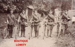 Guerre 1914 1918 Cpa Carte Photo Photographie Soldat Cycliste Soldats Cyclistes Anglais Vélo Essex 1914 - War 1914-18