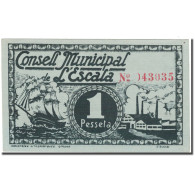 Billet, Espagne, ESCALA, 1 Peseta, Bateau, 1937, 1937, SPL+ - Sonstige & Ohne Zuordnung