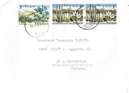 Belgique - Sur Enveloppe 1408 1409 - Année 1967- Hautes Fagnes - Marais Zône Humide Marécage Fleurs De Trientale Nature - Cartas & Documentos
