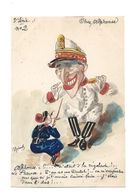 ALPHONSE XIII ESPAGNE ROBERTY CARTE PEINTE A LA MAIN POLITIQUE CARICATURE /FREE SHIPPING REGISTERED - Satiriques