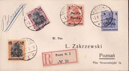 POLAND 1919 Poznan Fi 67-70 Cover - Storia Postale