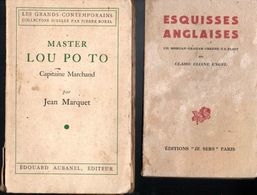 Lot 4 Livres Editions Divers  - Esquisses Anglaises - Master Lou Po To -  Médée - Ma Chère France  -  De 1930 à 1949 - Lots De Plusieurs Livres