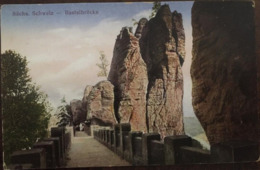 Cpa, Sächs Schweiz - Basteibrücke, Germany - Allemagne - Bastei (sächs. Schweiz)