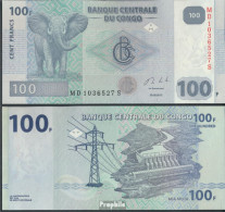 Kongo (Kinshasa) Pick-Nr: 98b Bankfrisch 2013 100 Francs - Unclassified