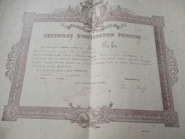 Diplôme Religieux/Enseignement Chrétien/Certificat D'Instruction Primaire /St Benoit D'Hébertot/ TROUVILLE/1919   DIP255 - Diploma's En Schoolrapporten