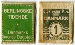 N93-0632 - Timbre-monnaie - Danemark - Berlingske Tidende - 1 øre - Kapselgeld - Encased Stamp - Monetary /of Necessity