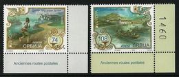 SERBIA /SERBIEN /SRBIJA - EUROPA 2020 -"ANTIGUAS RUTAS POSTALES - ANCIENT POSTAL ROUTES" - SERIE De 2 V. -CH- Con NÚMERO - 2020