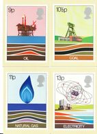 GB GREAT BRITAIN 1978 MINT PHQ CARDS ENERGY RESOURCES NO. 27 OIL COAL NATURAL GAS ELECTRICITY NUCLEAR POWER URANIUM ATOM - Cartes PHQ