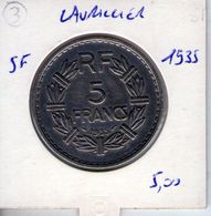 France. 5 Francs Lavrillier. 1935 - Sonstige & Ohne Zuordnung