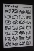 ABC / Modern Postcard -   - Rhino, Rhinoceros - Hippo - Turtle - Bear - Yak - Rhinozeros