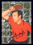 TABLE TENNIS - Dragutin Surbek Table Tennis Player, Card With Authograph. - Tafeltennis